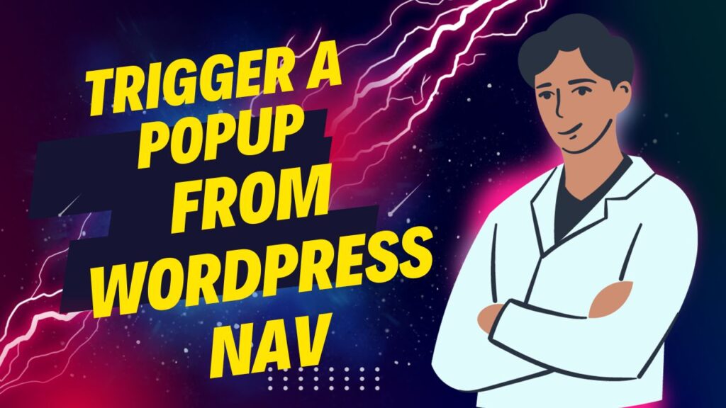 Trigger a popup from a WordPress nav menu